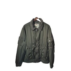 Gap 1969 Military Army Jacket Mens 2XL O. Green Quilted Heavy‎ Duty Bomber VTG